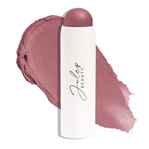 julep skip the brush cream to powder blush stick – muted mauve – blendable and buildable color – 2-in-1 blush and lip makeup stick