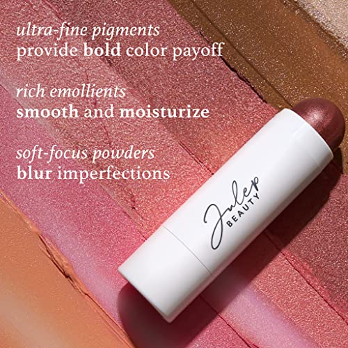 Julep Skip The Brush Cream to Powder Blush Stick - Muted Mauve - Blendable and Buildable Color - 2-in-1 Blush and Lip Makeup Stick