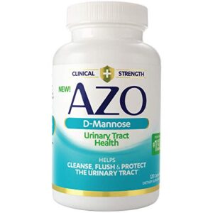 AZO D-Mannose Urinary Tract Health, Cleanse, Flush & Protect The Urinary Tract*, #1 Pharmacist Recommended Brand, Clinical Strength, Non-GMO, 120 Count