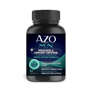 azo men prostate and urinary defense, clinical strength prostate supplement for men, promotes healthy prostate function and size*, supports healthy urine flow*, 60 count