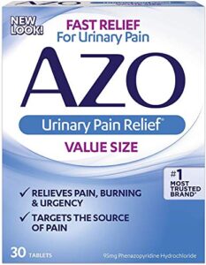 azo standard – urinary pain relief – 95 mg strength – tablet – 30 per bottle-mck