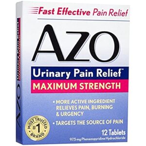 azo max blistered tablets, 12 tab