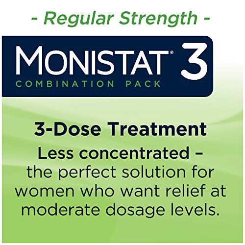 Monistat 3-Day Yeast Infection Treatment Suppositories + Itch Relief Cream, 7 Piece Set