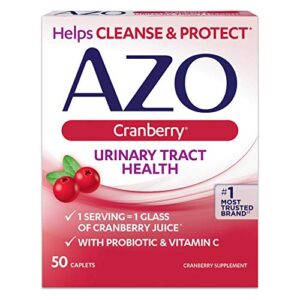 azo cranberry urinary tract health dietary supplement caplets – 50 ct., pack of 6