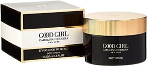 carolina herrera good girl body cream for women – pamper your skin and senses – a luxuriously rich cream – infused with the iconic good girl fragrance – ideal for all skin types – non-greasy – 6.8 oz