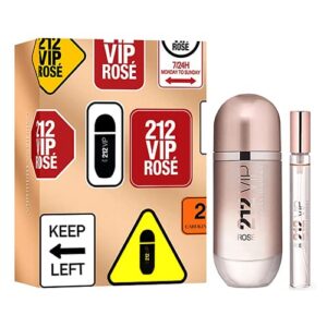 212 vip rose by carolina herrera, eau de parfum spray 2.7 oz & eau de parfum spray .34 oz mini (travel offer)