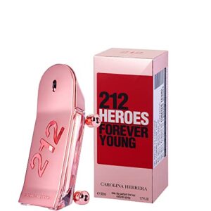 Carolina Herrera 212 Heroes Forever Young for Her Eau de Parfum Spray, 1.7 Ounce (New Launch 2022)