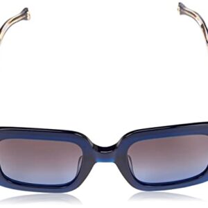 Carolina Herrera Grey Shaded Blue Square Ladies Sunglasses CH 0010/S 0PJP/GB 52