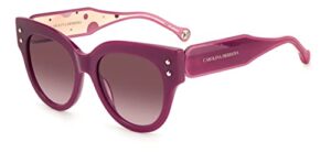 carolina herrera burgundy shaded cat eye ladies sunglasses ch 0008/s 0g3i/3x 52