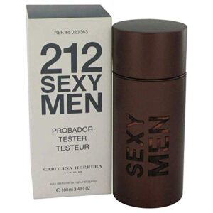 212 sexy men by carolina herrera edt spray tester 3.3 oz (m)