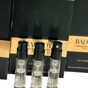 Lot of 3 Carolina Herrera Bad Boy Sample Trial Size Spray Mini Vials 1.5ml 0.05 fl oz