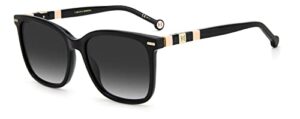 carolina herrera ch 0045/s black pink/black shaded 57/18/145 women sunglasses