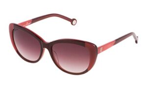 carolina herrera designer sunglasses she648-ogev in burgundy rose gradient lens