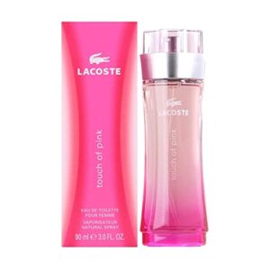 lacoste touch of pink eau de toilette for women, 3.0 fl oz