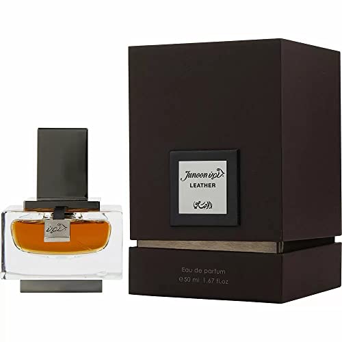 Junoon Leather for Men EDP (Eau De Parfum) 50 ML (1.7 oz) | Bold Pour Homme Spray | Strong White Musk, Amber, Oudh Notes | Signature Arabian Scent | by Rasasi Perfumes