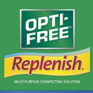 Opti-Free Replenish Multi-Purpose Disinfecting Solution with Lens Case, Twin Pack, 10-Fluid Ounces Each - 2 Count(Pack of 1)