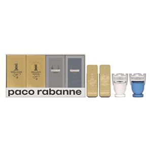 paco rabanne 4 piece mini splash gift set for men .17 oz.