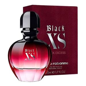 paco rabanne black xs fragrance for women – floral, woody, musk fragrance – notes of cranberry, black violet and vanilla – exudes sophistication – recommended for daytime wear – edp spray – 1.7 oz