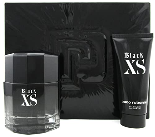 Paco Rabanne Black XS for Men 2 Piece Set (3.3 Ounce Eau de Toilette Spray + 3.3 Ounce Shower Gel)
