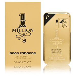 paco rabanne 1 million fragrance for men – fresh and spicy – notes of amber, leather and tangerine – adds a touch of irresistible seduction – ideal for men with rebellious charm – edt spray – 1.7 oz