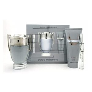 paco rabanne invictus 3 piece gift set for men, packaging may vary