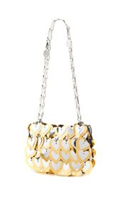 paco rabanne women’s sparkle nano bag, m042, gold, silver, one size