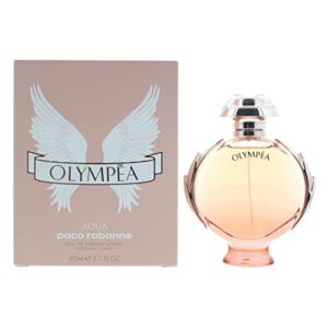 Paco Rabanne Olympea Aqua Fragrance For Women - Sweet, Amber, White Floral Scent - Notes Of Lemon Blossom, Clementine, Solar Notes, Water Jasmine - Floral Aquatic Fragrance - Edp Legere Spray - 2.7 Oz