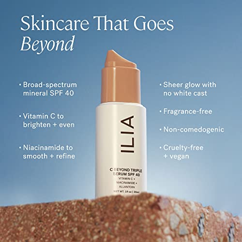 ILIA - C Beyond Triple Serum SPF 40 | Non-Toxic, Cruelty-Free, Clean Beauty (Translucent Tone 1)