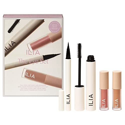 ILIA - The Eye Set Limited Edition 4 Piece Clean Beauty Gift Set | Non-Toxic, Vegan, Cruelty-Free, Clean Makeup