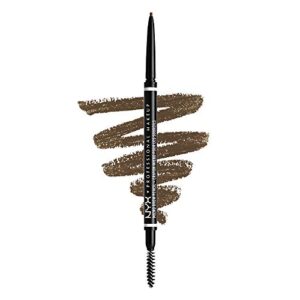 nyx professional makeup micro brow pencil, eyebrow pencil – ash brown