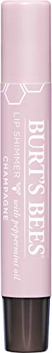 Burt's Bees Lip Balm Easter Basket Stuffers, Moisturizing Lip Shimmer Spring Gift for Women, for All Day Hydration, with Vitamin E & Coconut Oil, 100% Natural, Champagne, 0.09 Ounce