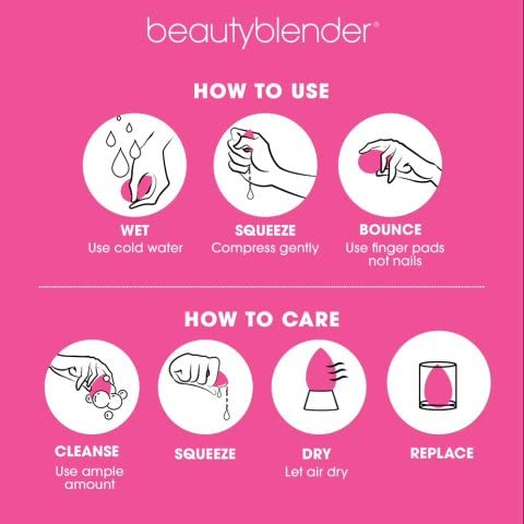 BEAUTYBLENDER Nude Makeup Sponge for a Flawless Natural Look, Perfect with Foundations, Powders & Creams