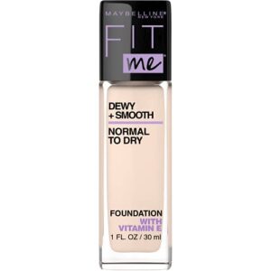 maybelline fit me dewy + smooth foundation makeup, fair ivory, 1 count