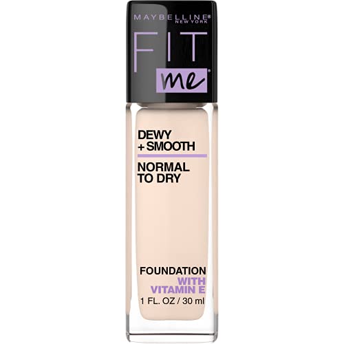 Maybelline Fit Me Dewy + Smooth Foundation Makeup, Fair Ivory, 1 Count