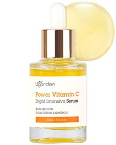 ugarden power vitamin c bright intensive serum with snail mucin – hypoallergenic skin glow & rejuvenating face ampoule – improves skin tone & troubles, 1.01 fl.oz.
