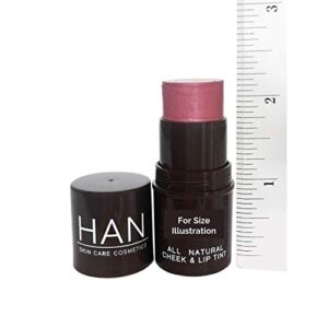 HAN Skincare Cosmetics Vegan, Cruelty-Free, Clean 3-in-1 Multistick for Cheeks, Lips, Eyes, Bordeaux Glow | 0.20 oz