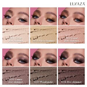 LUXAZA 6PCS Eyeshadow Stick Set,Shimmer Pearl Pink And Neutral Brown Metallic Eyeshadow Pencil Crayon Eye Brightener Makeup With Smudge Proof,Long Lasting Cream Eye Shadow And Eyeliner Pen Set