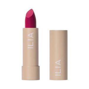 ilia – color block lipstick | non-toxic, vegan, cruelty-free, clean makeup (knockout (bold magenta with cool undertones))