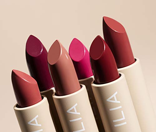 ILIA - Color Block Lipstick | Non-Toxic, Vegan, Cruelty-Free, Clean Makeup (Wild Aster (Berry Brown With Cool Undertones))