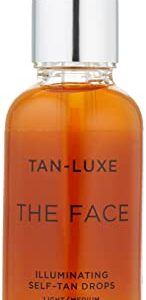 TAN-LUXE The Face - Illuminating Self-Tan Drops to Create Your Own Self Tanner, 30ml - Cruelty & Toxin Free - Light/Medium