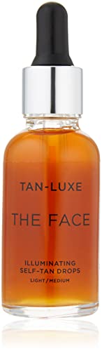 TAN-LUXE The Face - Illuminating Self-Tan Drops to Create Your Own Self Tanner, 30ml - Cruelty & Toxin Free - Light/Medium