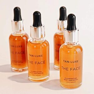 TAN-LUXE The Face - Illuminating Self-Tan Drops to Create Your Own Self Tanner, 30ml - Cruelty & Toxin Free - Light/Medium