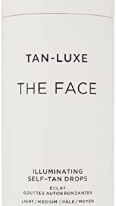 TAN-LUXE The Face - Illuminating Self-Tan Drops to Create Your Own Self Tanner, 30ml - Cruelty & Toxin Free - Light/Medium