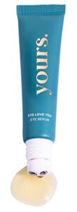 yours skincare eye serum with caffeine and antioxidants | hydrates & brightens under eye area | restores skin firmness and reduces fine lines, dark circles and puffiness – 15ml