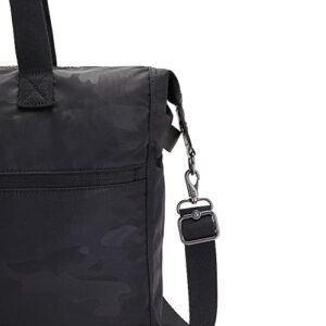 Kipling Ilia Laptop Tote Bag Black Camo Emb