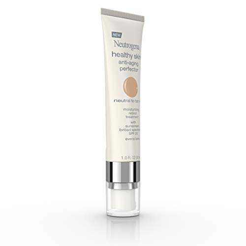 Neutrogena Healthy Skin Anti-Aging Perfector Tinted Facial Moisturizer and Retinol Treatment with Broad Spectrum SPF 20 Sunscreen with Titanium Dioxide, 40 Neutral to Tan, 1 fl. oz