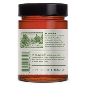 Ancient Foods Ilia Wild Forest and Thyme Honey – Greek Mountain Honey, Raw, Unfiltered Pine Honey from Vordonia, Greece (16oz)