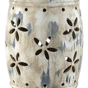 Safavieh ACS4589A Ilia Cement Decorative Garden Stool, Antiqued Cream