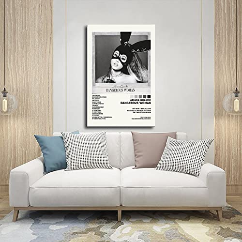 Ariana Posters Grande Posters Dangerous Woman Poster Album Cover Poster Canvas Poster Wall Art Decor Print Picture Paintings for Living Room Bedroom Decoration Unframe-style 12x18inch(30x45cm)