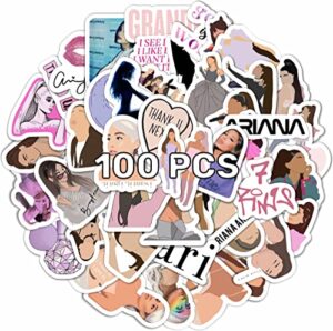 bulbacraft 100pcs ariana stickers – pop singer stickers, r&b‎ singer stickers, stickers for teens, music stickers for laptop, stickers for teens, teen girl gifts